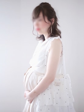 「フリルトート」｜「アイテム（アクセサリー）」を使った、chimama_sanさん（レディース・160cm）の夏コーディネート