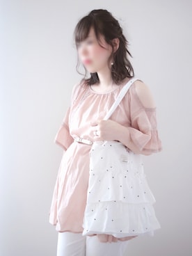 「フリルトート」｜chimama_sanさん（レディース・160cm）の夏コーディネート