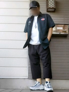 「RAGEBLUE（レイジブルー）のPEガウチョパンツ/793673（その他パンツ）」を使った、風のナオヤ  相互さん（メンズ・165cm）の夏コーディネート