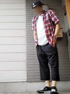 「BACKS（バックス）のアイテム」を使った、風のナオヤ  相互さん（メンズ・165cm）の夏コーディネート