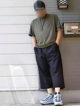 「RAGEBLUE（レイジブルー）のPEガウチョパンツ/793673（その他パンツ）」を使った、風のナオヤ  相互さん（メンズ・165cm）の夏コーディネート