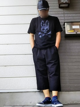 「RAGEBLUE（レイジブルー）のPEガウチョパンツ/793673（その他パンツ）」を使った、風のナオヤ  相互さん（メンズ・165cm）の夏コーディネート