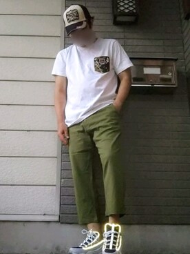 「ベンデイビス」｜「アイテム（キャップ）」を使った、風のナオヤ  相互さん（メンズ・165cm）の夏コーディネート