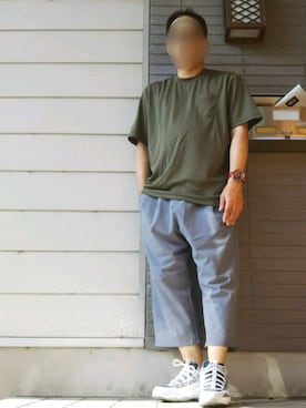 「RAGEBLUE（レイジブルー）のPEガウチョパンツ/793673（その他パンツ）」を使った、風のナオヤ  相互さん（メンズ・165cm）の夏コーディネート