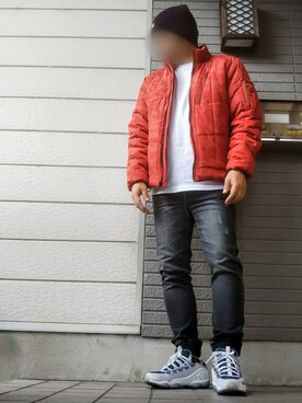 「G-STAR RAW（ジースターロゥ）のアイテム（帽子）」を使った、風のナオヤ  相互さん（メンズ・165cm）の秋コーディネート