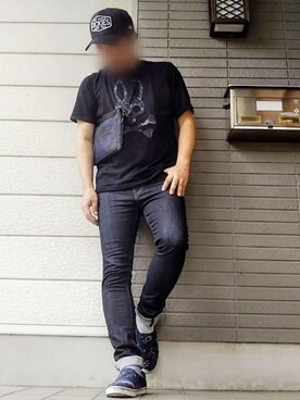 「リドム」｜「アイテム（キャップ）」を使った、風のナオヤ  相互さん（メンズ・165cm）の春コーディネート