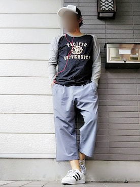 「RAGEBLUE（レイジブルー）のPEガウチョパンツ/793673（その他パンツ）」を使った、風のナオヤ  相互さん（メンズ・165cm）の夏コーディネート