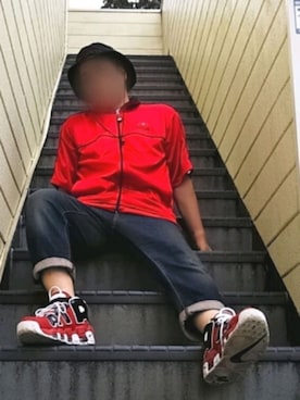 「EDWIN」｜「アイテム（ジャージ）」を使った、風のナオヤ  相互さん（メンズ・165cm）の夏コーディネート