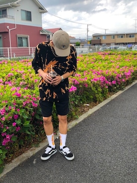 「handmade」｜「アイテム（キャップ）」を使った、ながっちゃんさん（メンズ・173cm）の春コーディネート