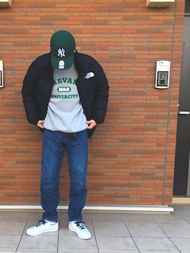 「ヌプシ」｜「アイテム（ブルゾン）」を使った、ながっちゃんさん（メンズ・173cm）の冬コーディネート