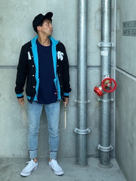 「オールスター」｜「アイテム（その他アウター）」を使った、Nathan🇦🇺🐨さん（メンズ・170cm）の冬コーディネート