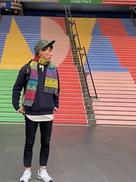 「Time is on（タイムイズオン）のアイテム（ジャケット/アウター）」を使った、Nathan🇦🇺🐨さん（メンズ・170cm）の冬コーディネート