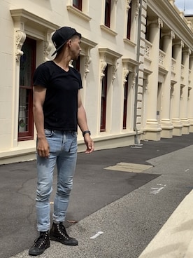 「Herschel Supply Co.（ハーシェルサプライ）のアイテム（帽子）」を使った、Nathan🇦🇺🐨さん（メンズ・170cm）の冬コーディネート