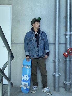 「Time is on（タイムイズオン）のアイテム（ジャケット/アウター）」を使った、Nathan🇦🇺🐨さん（メンズ・170cm）の春コーディネート