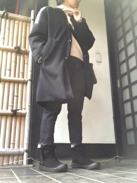 「ZOZO（ゾゾ）のスリムテーパードデニムパンツ［WOMEN］（デニムパンツ）」を使った、yoyoさん（レディース・160cm）の秋コーディネート