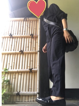 「ネイビーコーデ」｜「アイテム（オールインワン・サロペット）」を使った、yoyoさん（レディース・160cm）の春コーディネート