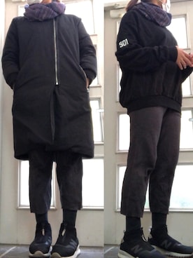 「BAD（バッド）のアイテム（ジャケット/アウター）」を使った、yoyoさん（レディース・160cm）の冬コーディネート