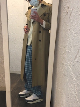 「BEAMS（ビームス）のアイテム（トレンチコート）」を使った、yoyoさん（レディース・160cm）の春コーディネート