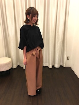 「セットアイテム」｜「アイテム（チュニック）」を使った、asumi.さん（レディース・160cm）の夏コーディネート