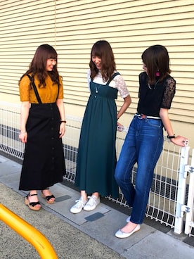「色違いコーデ」｜asumi.さん（レディース・160cm）の春コーディネート