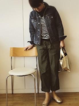 「Paradise Picnic（パラダイスピクニック）のアイテム（ジャケット/アウター）」を使った、ガッツ姉さんさん（レディース・157cm）の春コーディネート