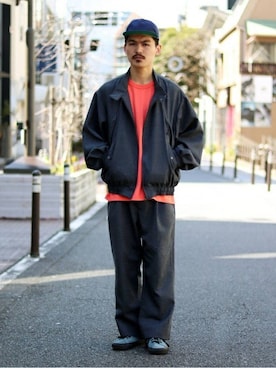 「WISM（ウィズム）のアイテム（ブルゾン）」を使った、タカさん（メンズ・175cm）の春コーディネート