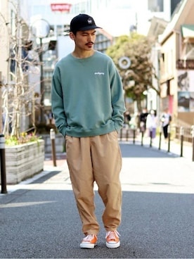 「is-ness（イズネス）のアイテム」を使った、タカさん（メンズ・175cm）の春コーディネート