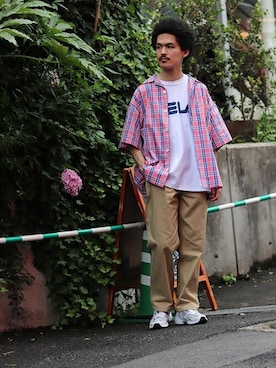 「is-ness（イズネス）のアイテム」を使った、タカさん（メンズ・175cm）の夏コーディネート