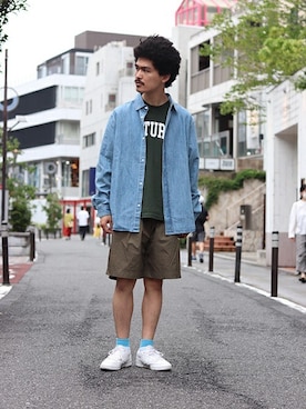 「WISM（ウィズム）のアイテム」を使った、タカさん（メンズ・175cm）の夏コーディネート