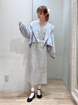 「ぶるー」｜「アイテム（ジャケット/アウター）」を使った、めめさん（レディース・162cm）の春コーディネート