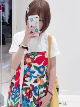「KiRi（キリ）のアイテム（ブレスレット、ベージュ系）」を使った、karappoさん（レディース・157cm）の夏コーディネート