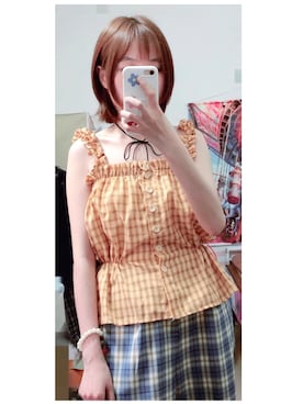 「KiRi（キリ）のアイテム（ブレスレット、ベージュ系）」を使った、karappoさん（レディース・157cm）の夏コーディネート