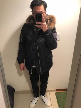 「EDITION（エディション）のアイテム（ダウンジャケット/コート）」を使った、カズさん（メンズ・170cm）の冬コーディネート