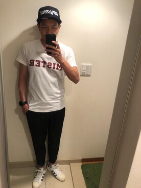 「MR.GENTLEMAN（ミスタージェントルマン）のアイテム（帽子）」を使った、カズさん（メンズ・170cm）の夏コーディネート