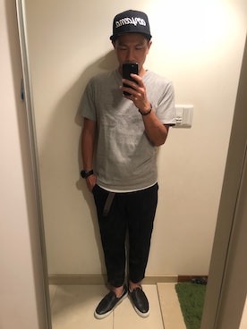 「MR.GENTLEMAN（ミスタージェントルマン）のアイテム（帽子）」を使った、カズさん（メンズ・170cm）の夏コーディネート