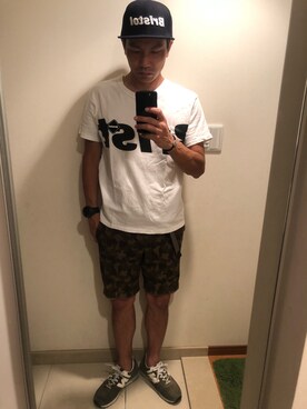 「RING JACKET（リングジャケット）のアイテム（パンツ）」を使った、カズさん（メンズ・170cm）の夏コーディネート