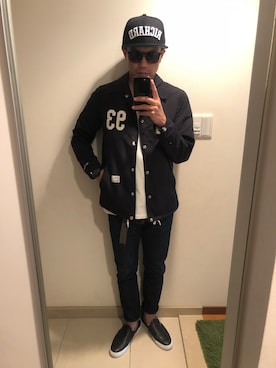 「MARK MCNAIRY（マークマクナイリー）のアイテム」を使った、カズさん（メンズ・170cm）の秋コーディネート