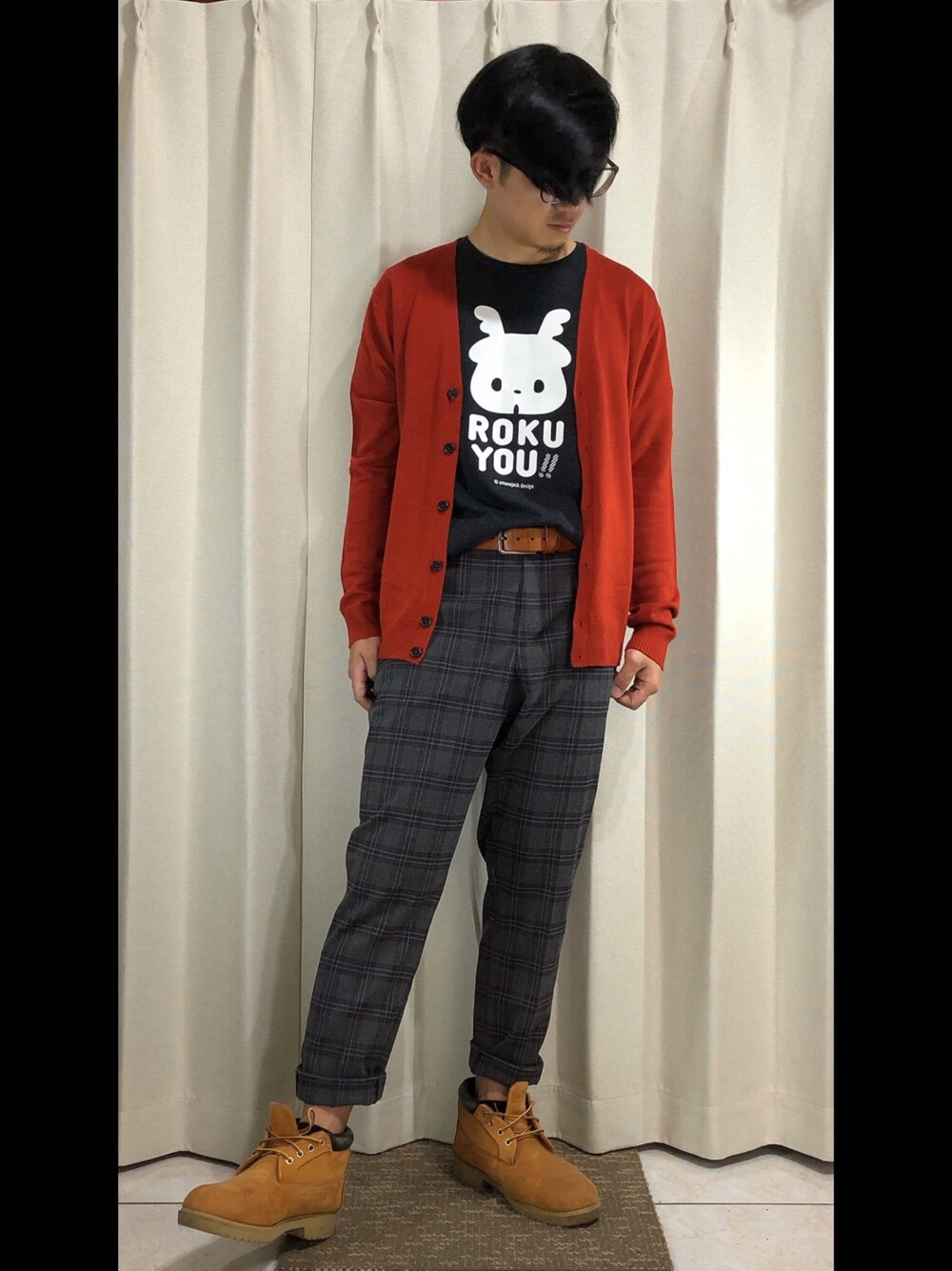 「SPAOのアイテム（ジャケット/アウター、レッド系）」を使った、mikechungさん（メンズ・163cm）の冬コーディネートの1枚目の写真