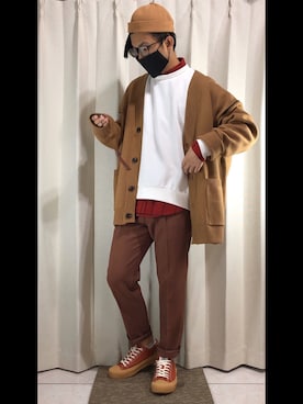 「H:CONNECT（エイチコネクト）のアイテム（トップス）」を使った、mikechungさん（メンズ・163cm）の冬コーディネート