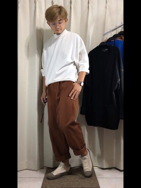 「EXCELSIOR（エクセルシオール）のアイテム」を使った、mikechungさん（メンズ・163cm）の春コーディネート