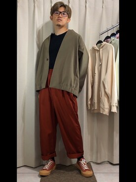 「EXCELSIOR（エクセルシオール）のアイテム」を使った、mikechungさん（メンズ・163cm）の春コーディネート