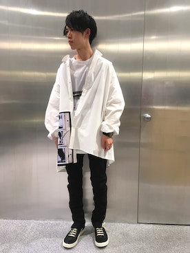 「TAKAHIROMIYASHITATheSoloIst.（タカヒロミヤシタザソロイスト）のアイテム（デニムパンツ）」を使った、Muraiさん（メンズ・173cm）の冬コーディネート