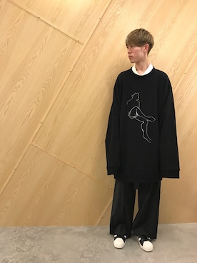 「DRESSEDUNDRESSED（ドレスドアンドレスド）のアイテム（スウェット）」を使った、Muraiさん（メンズ・173cm）の春コーディネート