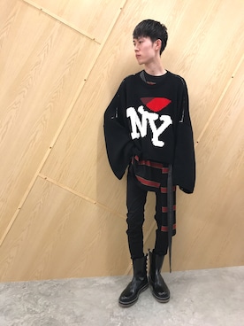「OFF-WHITE」｜「アイテム（ブーツ）」を使った、Muraiさん（メンズ・173cm）の夏コーディネート