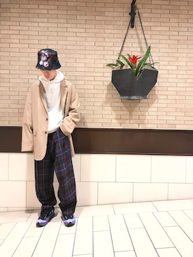 「LAD MUSICIAN（ラッドミュージシャン）のアイテム（帽子）」を使った、Muraiさん（メンズ・173cm）の春コーディネート