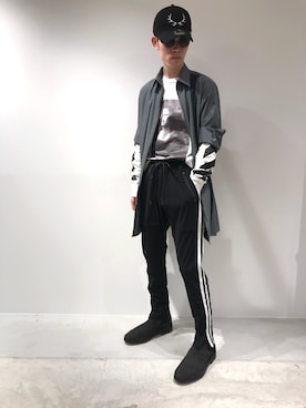 「Yeezy（イージー）のアイテム（ブーツ）」を使った、Muraiさん（メンズ・173cm）の春コーディネート
