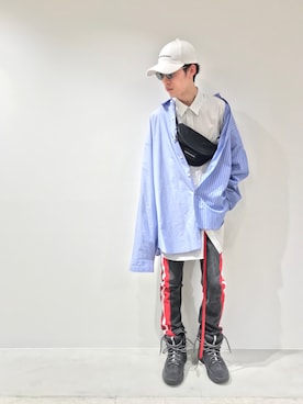 「Yeezy（イージー）のアイテム」を使った、Muraiさん（メンズ・173cm）の春コーディネート