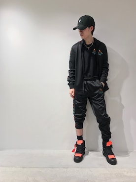 「オフホワイト」｜「アイテム（ジャージ）」を使った、Muraiさん（メンズ・173cm）の夏コーディネート