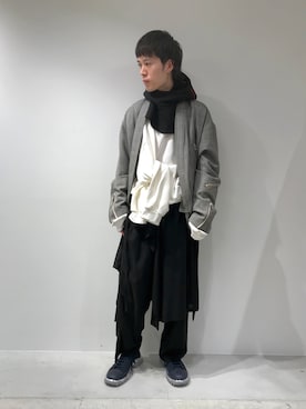「CHRISTIAN DADA（クリスチャンダダ）のアイテム（ノーカラージャケット）」を使った、Muraiさん（メンズ・173cm）の秋コーディネート