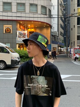 「DISCOVERED（ディスカバード）のアイテム（帽子）」を使った、Muraiさん（メンズ・173cm）の夏コーディネート